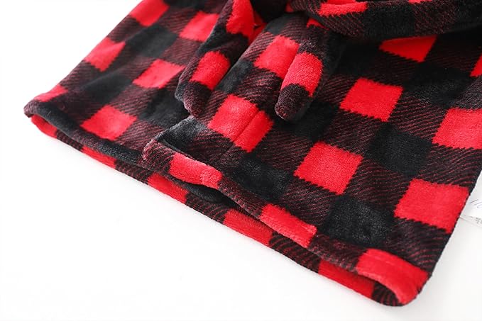 Girls Fleece Hooded Robes, Kids Soft Premium Fuzzy Bathrobe for Gifts, 2-12 Years