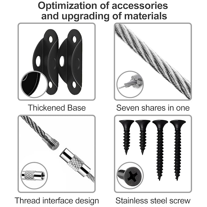 Furniture Anchors for Baby Proofing, Anti Tip Furniture Anchor Securing 420lbs Tension Earthquake Resistant Metal Furniture Wall Anchor Prevent Baby Pet from Falling Furniture（6 Pack，Black）