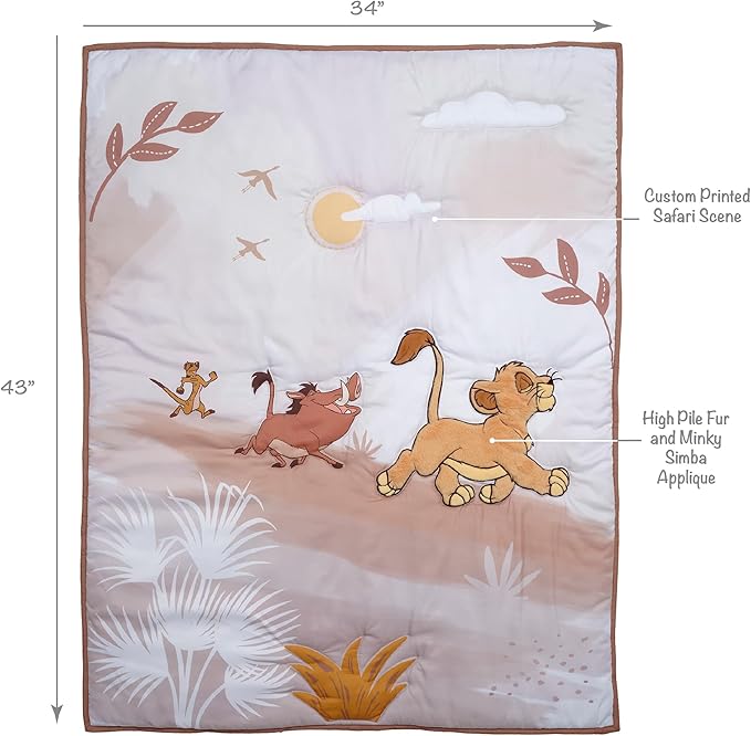 Lambs & Ivy Disney Baby Lion King Safari 3-Pc Infant Nursery Crib Bedding Set