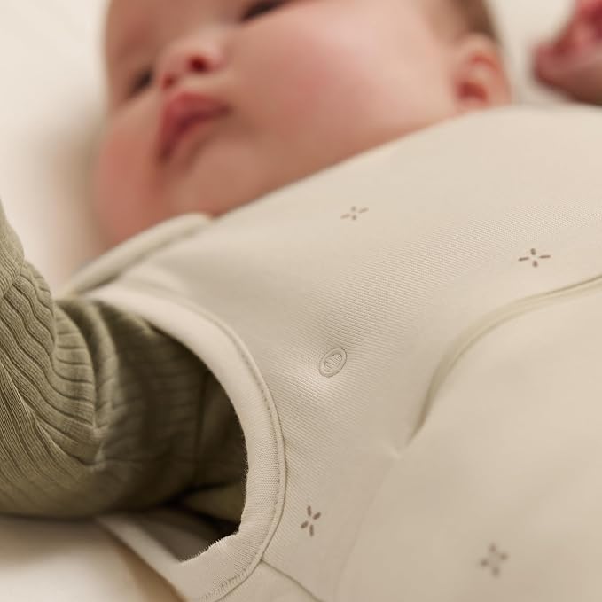 Snuz Baby Sleep Sack with Diaper Zip - Baby Sleeping Bag for Easy Diaper Changes, Super Soft Cotton Sleep Sacks in Summer or Winter Tog with Perfect Fit Poppers, Cashmere/Cross, 2.5 Tog 0-6M