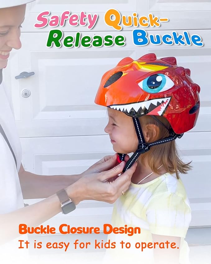 VICTGOAL Toddler Kids Bike Helmet Lightweight 3D Children Bicycle Helmet for Boys and Girls Age 3-8 for Multi-Sport Scooter Cycling Skating
