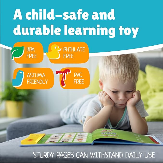Preschool Learning Activities Book – Interactive ABC Sound Book, Toddler Learning Toy for Kids Ages 3+, Educational Alphabet Toy for Boys and Girls.