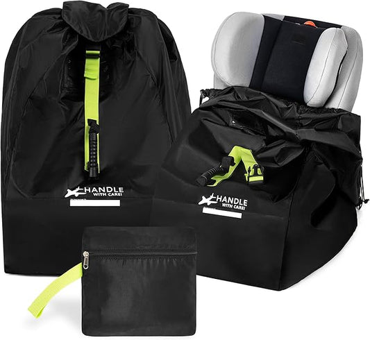 LASUK Car Seat Travel Bag for Airplane - Fits Infant Car Seats, Convertible Car Seats, Booster Seats, Car Seat Bases - for Worry-Saving, Effortless and Safe Travel