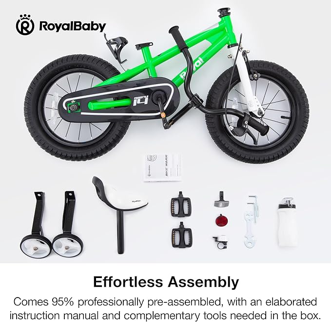 RoyalBaby Kids Bike Freestyle Classic & EZ Balance Pedal Switchable Bicycle, 12 14 16 18 Inch, 3-10 Years Toddler to Big Kids