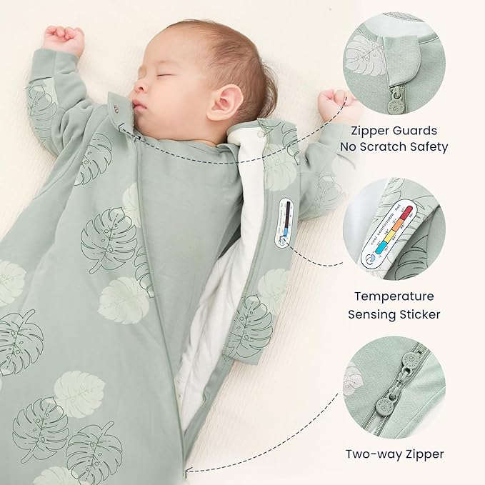Unisex Sleeping Bag for Babies and Toddlers 1.0 Tog Sleep Sack 18-36 Months, Newborn Sleep Sack, Wearable Blanket Baby, Sleep Sack with Sleeves, Gifts for Baby