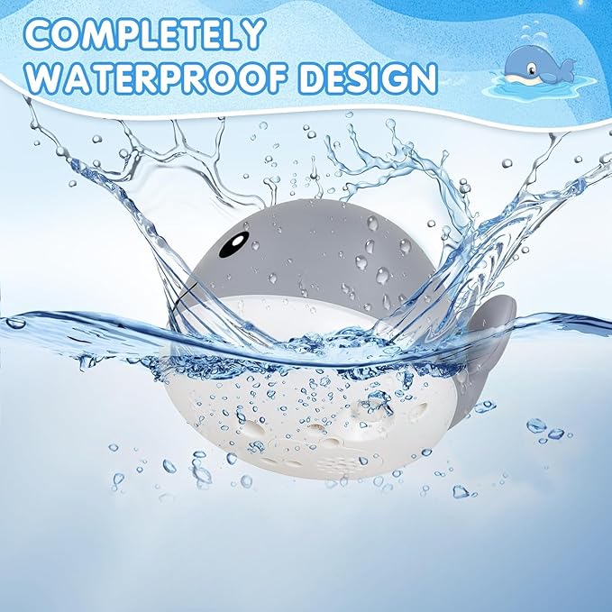 Gigilli Baby Whale Bath Toy - Easy Charging Bath Toys for Kids Ages 1-3 Light Up Bath Fountain Toy 6-12-18 Months Toddlers Bathtub Toy Sprinkler Baby Christmas Stocking Stuffers Birthday Gifts