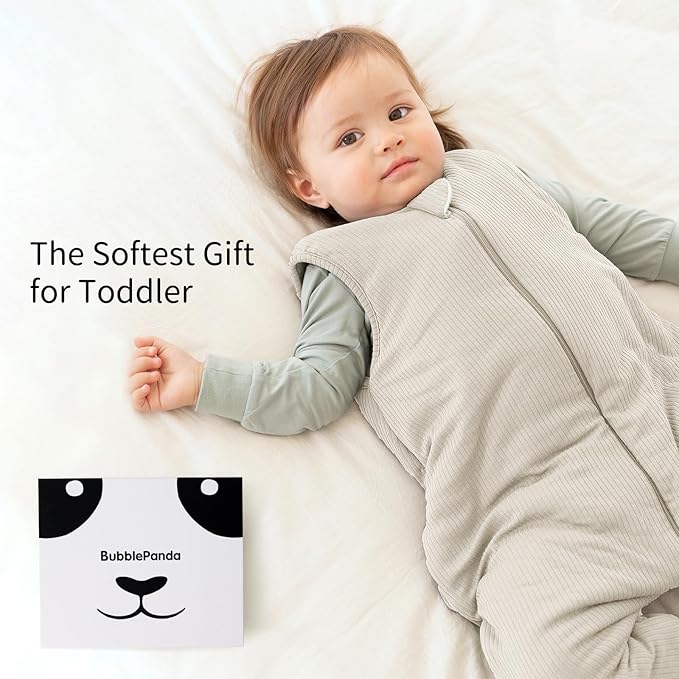 Rayon Made from Bamboo Toddler Sleep Sack with Feet 1.0 Tog Breathable Sleep Sack 6-12 Months Ultra Soft Baby Wearable Blanket with Legs Unisex Sleeping Bag with 2-Way Zipper