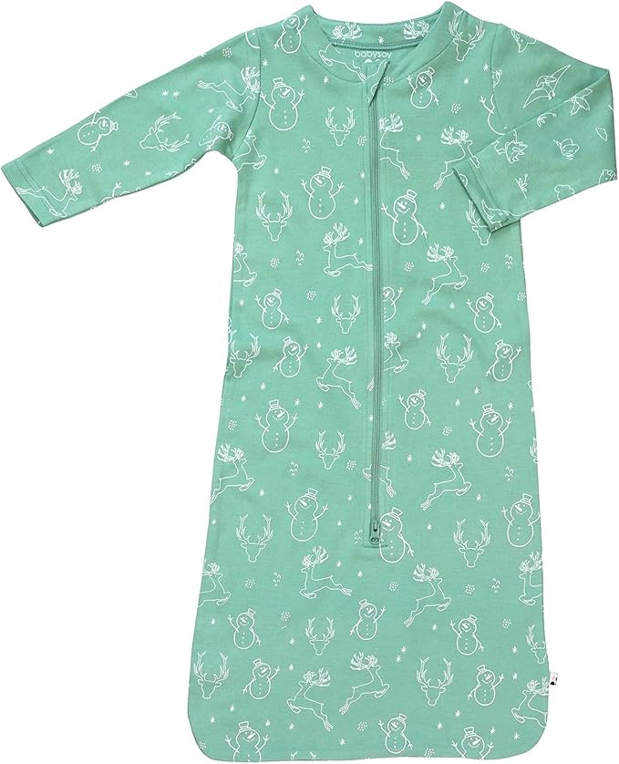 Babysoy Long Sleeve Wearable Blanket Sleep Sack, Infant to Toddler Sleeping Bag, Choose from size 0-24 Months