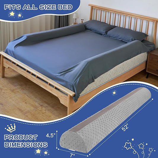 Bed Bumpers for Toddlers Foam Bed Rail for Toddlers 1 Pack Bed Rails Bumper for Queen, King, Twin, Full-Size Bed with Non-Slip Machine Washable Cover