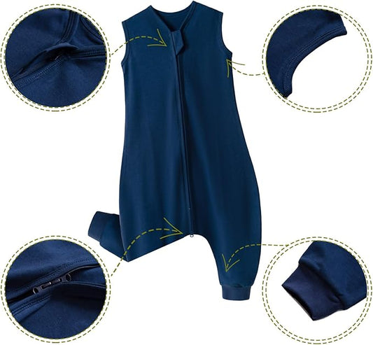 Baby Sleep Sack with Feet for Boys Girls, Infant Toddler Sleeveless Wearable Blanket Sleepsack for Early Walkers