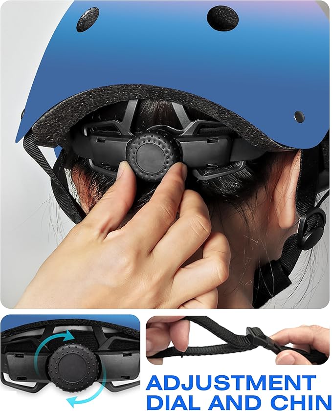 Kids Bike Helmet, Adjustable and Multi-Sport, from Toddler to Youth, 3 Sizes