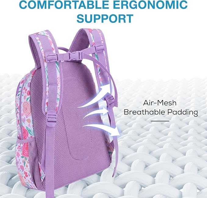 mommore Kids Backpack for Boys Girls Preschool Kindergarten Backpacks Lightweight Elementary School Bookbag with Lunch Box