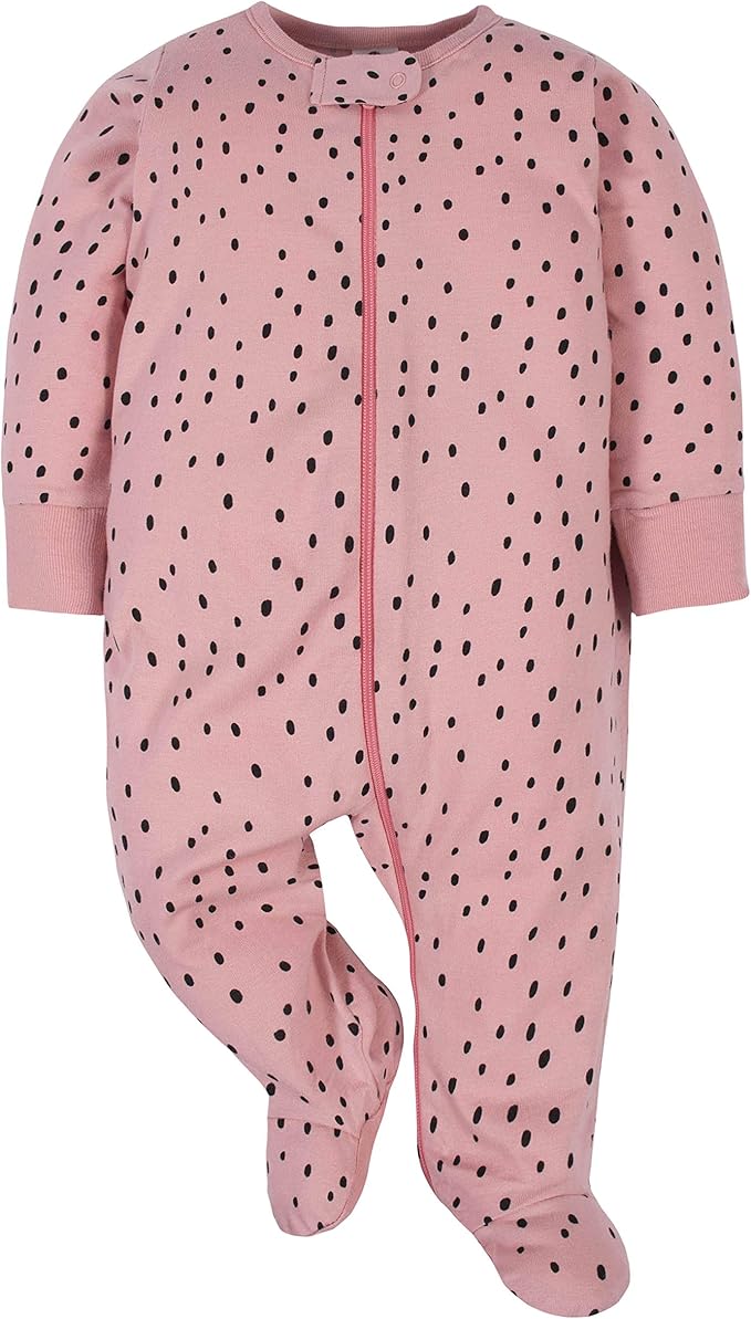 Gerber baby-girls 4 Pack Sleep N' Play Footie