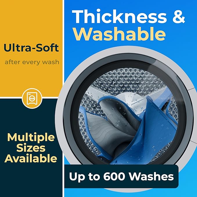 GREEN LIFESTYLE 100% Cotton Washable Underpads - Large Bed Pads for use as Incontinence Bed Pads, Reusable Pet Pads, Great for Dogs, Cats, Bunny, Seniors Bed Pad (Pack of 2 - 34x36)