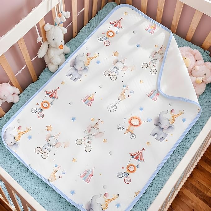 Crib Mattress Pad – Waterproof Changing Pad Cover | Soft Breathable Bassinet Protector, Pee Proof Sheet for Bedwetting Prevention, Overnight Infant Sleep Comfort, Potty Training Aid for Baby Nursery