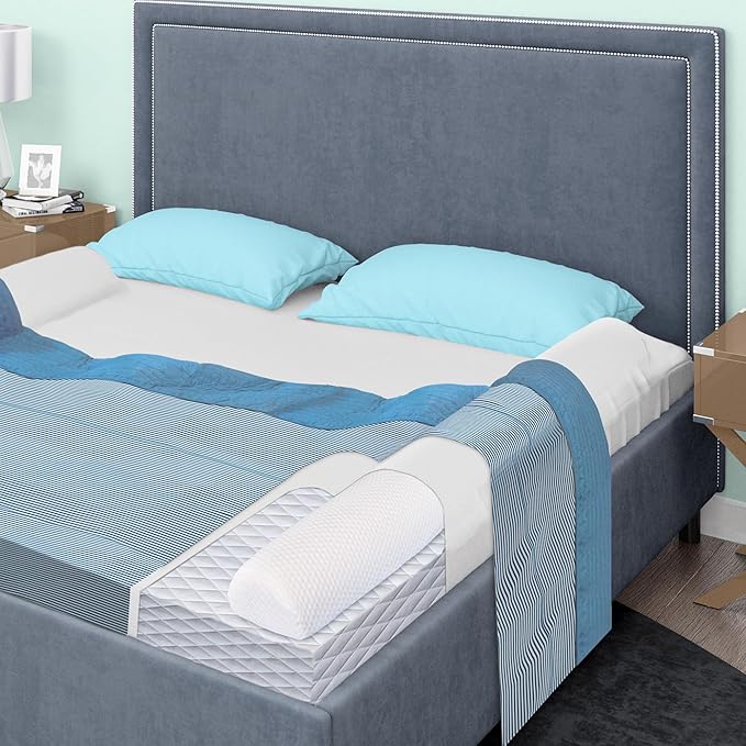 Primica Bed Bumpers for Toddlers - Set of 2 Hypoallergenic Foam Bed Rails for Queen, King, and Twin Beds (2)