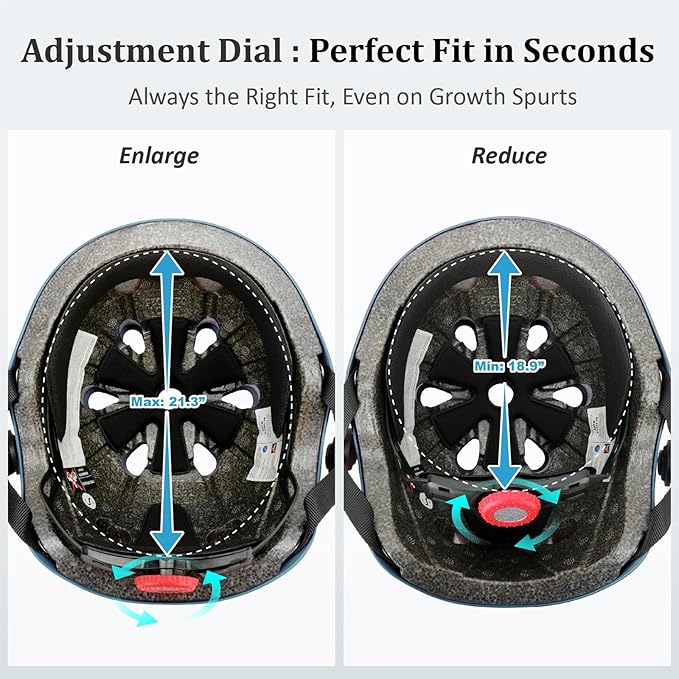 KAMUGO Kids Adjustable Helmet, Suitable for Toddler Kids Ages 2-14 Boys Girls, Multi-Sport Safety Cycling Skating Scooter Helmet