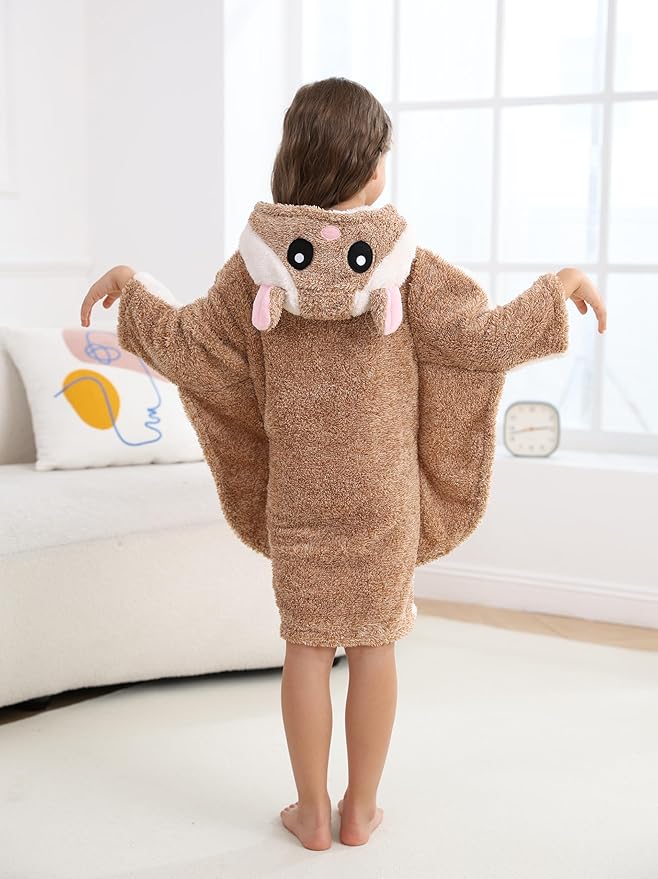 CuteOn Bathrobe for Women Soft Fleece Hooded Plush Loungewear