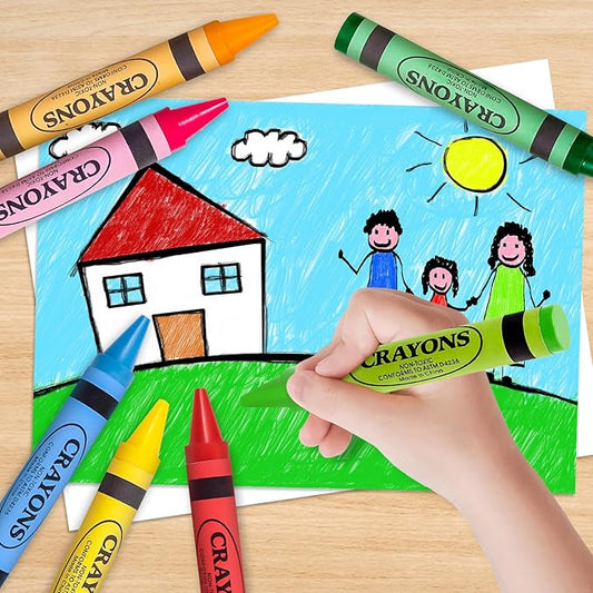 16 Colors Jumbo Crayons for Toddlers 1-3, Washable Easy to Hold Large Crayons for Kids Ages 2-4 4-8, Non-Toxic Crayon for School Art Supplies, Classroom Must Haves,Birthday Easter Gifts for Boys Girls
