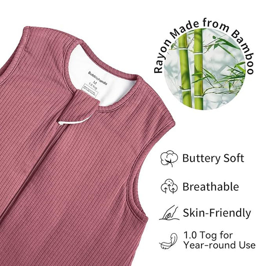 Rayon Made from Bamboo Toddler Sleep Sack with Feet 3t-4t 1.0 Tog Breathable Sleep Sack 36-48 Months Ultra Soft Baby Wearable Blanket with Legs Unisex Sleeping Bag with 2-Way Zipper