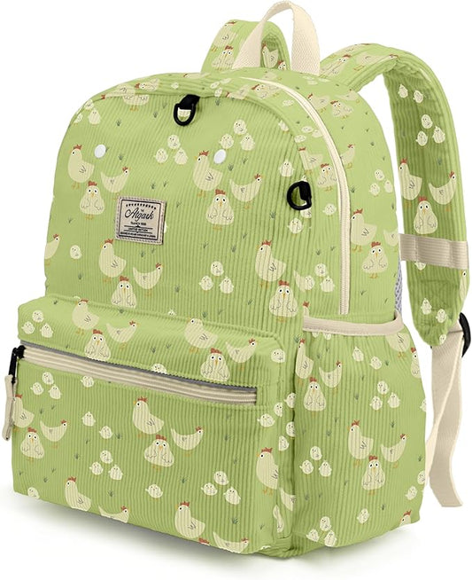 atgark Corduroy Toddler Backpack for Girls 2-5: Preschool Backpack for Girls