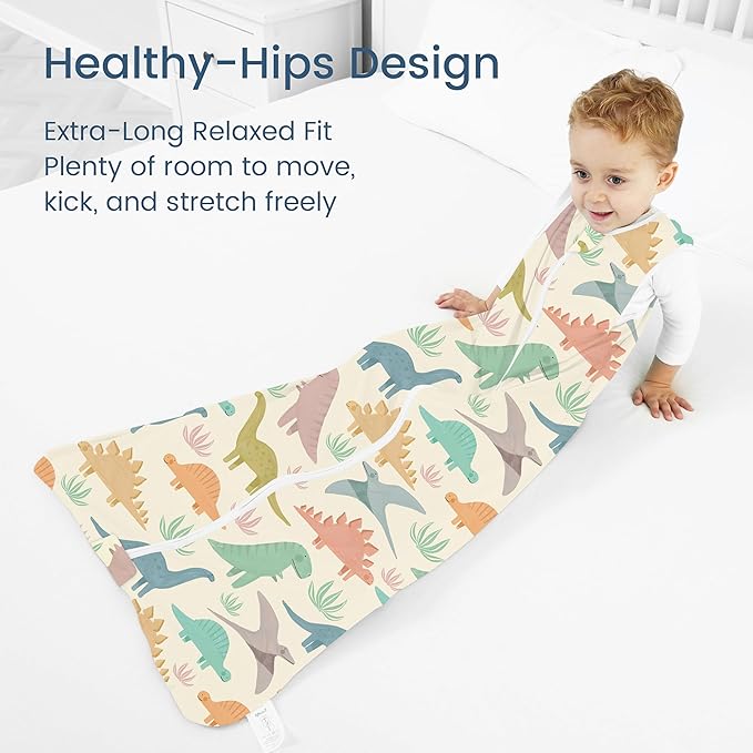 Toddler Sleep Sacks 2T-3T-4T, 0.5 TOG Light Summer Wearable Blankets, Extra Long XL Sleeping Bags, 2 Pack