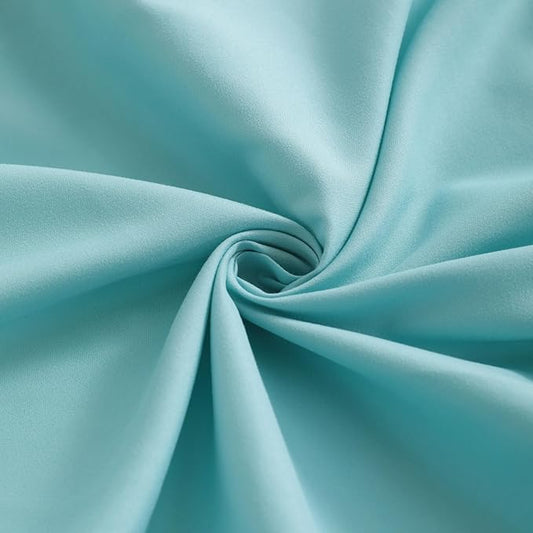 FLXXIE 2 Pack Microfiber Fitted Crib Sheets, Super Soft and Cozy Toddler Fitted Sheets for Standard Crib and Toddler Mattresses, 28x52, Aqua