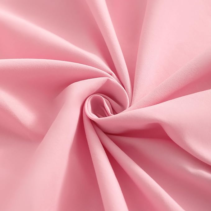 FLXXIE 2 Pack Microfiber Fitted Crib Sheets, Super Soft and Cozy Toddler Fitted Sheets for Standard Crib and Toddler Mattresses, 28x52, Pink