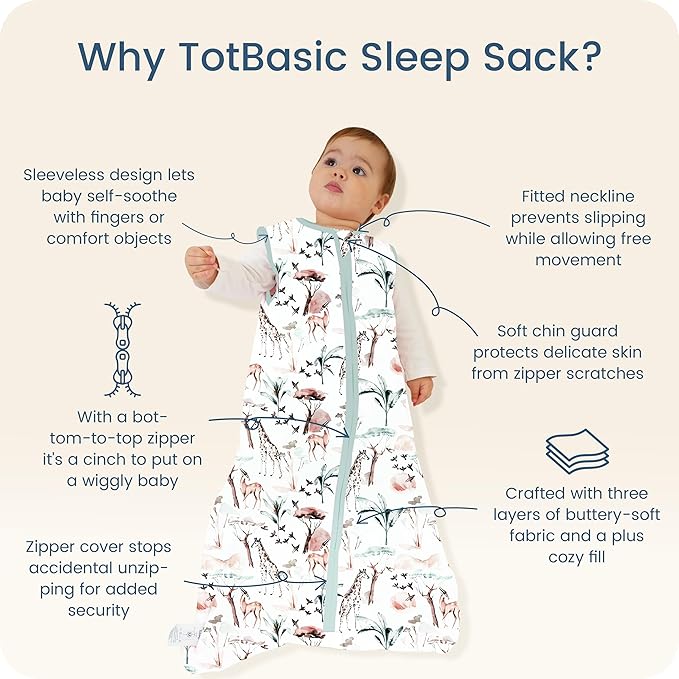 Toddler Sleep Sacks 2T-3T-4T, 0.5 TOG Light Summer Wearable Blankets, Extra Long XL Sleeping Bags, 2 Pack