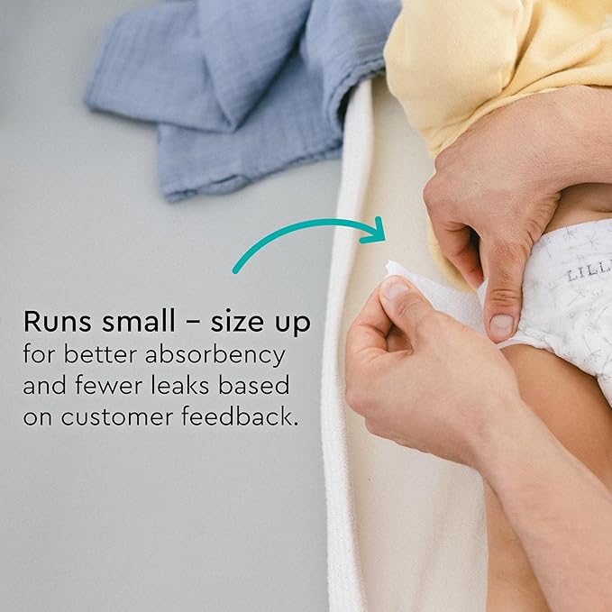 LILLYDOO Baby Diapers - Size 8 (37+ lbs), Half-Monthly Supply (45 Count), Leak Protection, Skin-Friendly, Ultrasoft, Perfume- & Chlorine-Free, Hypoallergenic, Dermatologist Tested, Oeko-TEX®
