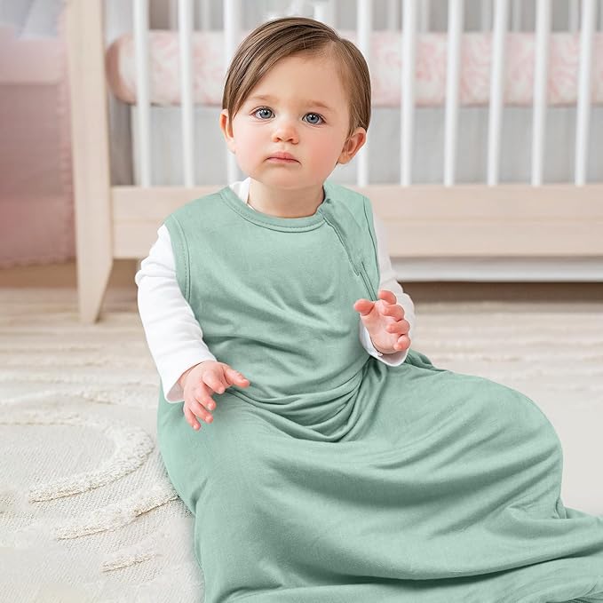 MEXXI Sleep Sack 1.0 TOG, Rayon Made from Bamboo Sleep Sack, Ultra Soft Wearable Blanket for Baby with 2-Way Zippers