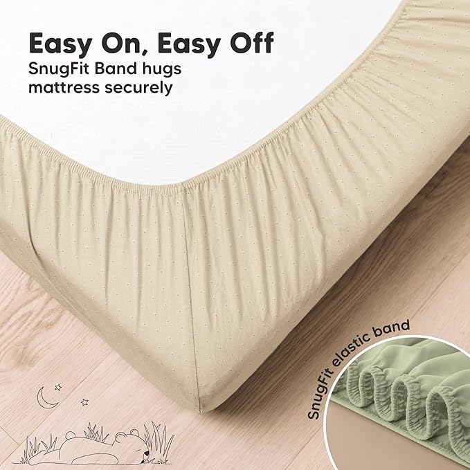 KeaBabies 2-Pack Fitted Crib Sheets for Boys, Girls, Baby - Soft Bamboo Viscose Cotton, 52x28 Standard Crib Mattress Sheets, Toddler Bed Mattress Cover, Gender Neutral, Breathable, Durable (Avocado)