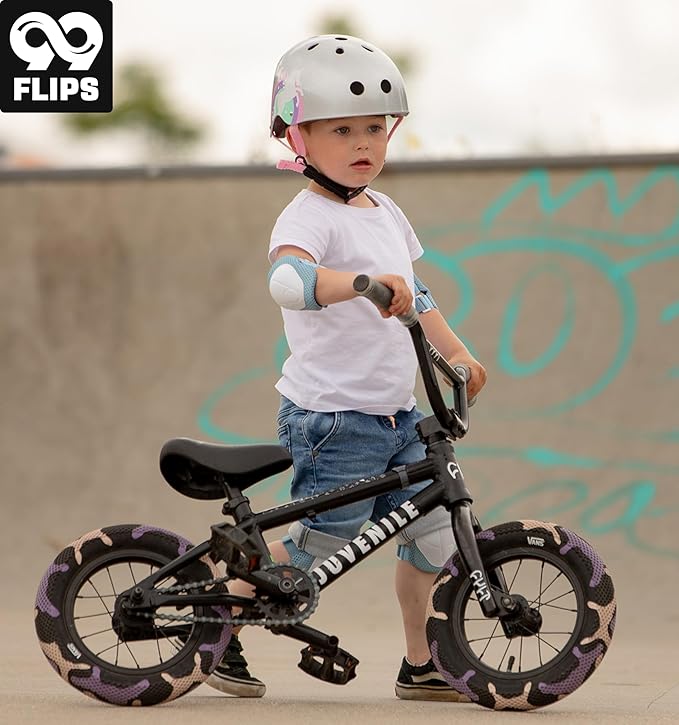 99FLIPS Knee Pads for Kids 3-12 Years - 6pcs Complete Set Certified by TÜV Rheinland - Knee Pads Elbow Pads and Wrist Guards for Kids and Toddler - Skateboard Roller Skates Scooter