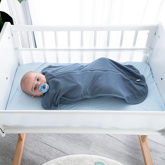 Comfy Cubs Swaddle Blanket Baby Girl Boy Easy Zipper Wrap 2 Pack Newborn Infant Sleep Sack (Small 0-3 Months, Nomadic Blue, Azul)