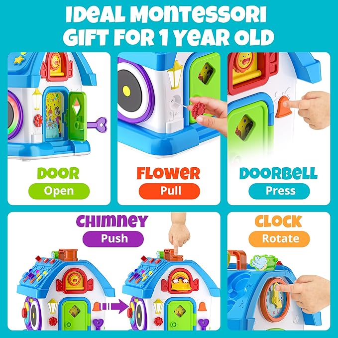 Montessori Toys for 1 Year Old Boy Girl Gifts, 1st Birthday for One Year Old Boys Girl First Gift Baby Toy 12-18 Months, Educational Learning Toddler Toys 1-2