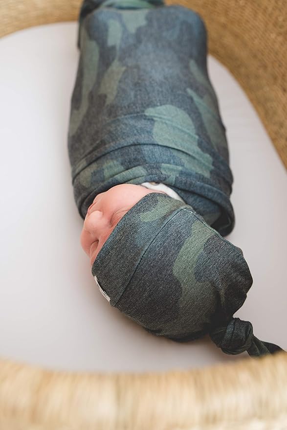 Copper Pearl Baby Swaddle Blanket - Premium Knit Baby Blanket, Large Soft Stretchy Receiving Blankets for Baby Boy and Girl, Swaddles for Newborn, Infant, and Toddler (Hunter)
