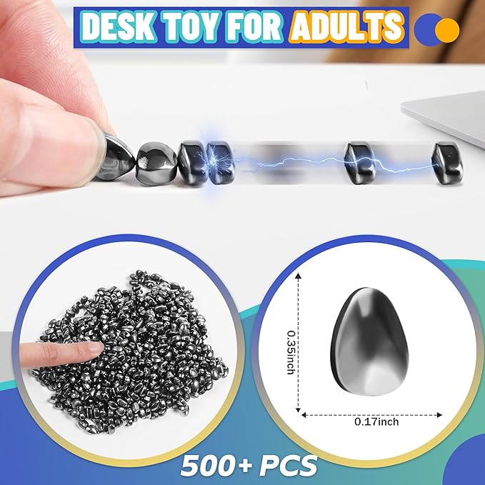 Christmas Stocking Stuffers Gifts for Teen Girl Boy Adult Men 500pc Magnetic Fidget Toys Sensory Autism ADHD Office Desk Stress Anxiety Magnet Beads Balls Stones Cool Gadget Valentine's Day