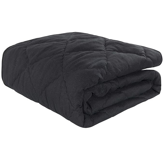 NTBAY Down Alternative Toddler Comforter, Lightweight and Warm Solid Color Baby Crib Quilted Blanket, 39x47 inches, Black