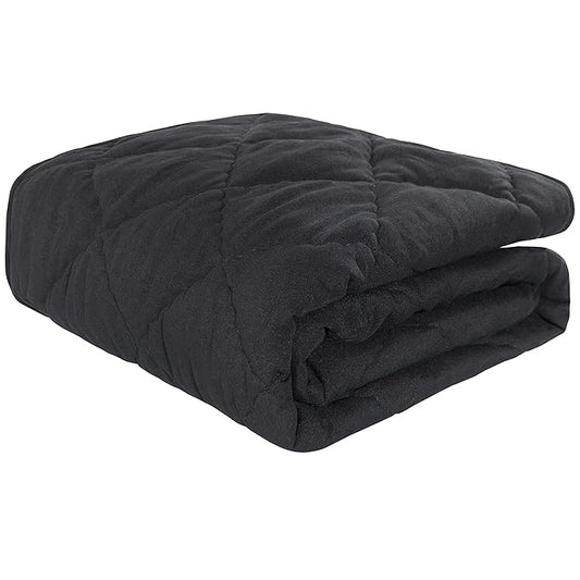 NTBAY Down Alternative Toddler Comforter, Lightweight and Warm Solid Color Baby Crib Quilted Blanket, 39x47 inches, Black