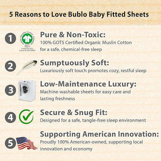 Bublo Baby Changing pad Cover - 3 Pack Organic Cotton Changing Pad Covers – Soft Fitted Diaper Changing Table Sheets for Baby Boys, Girls, Neutral | Fits Contoured 32"x16" Pads