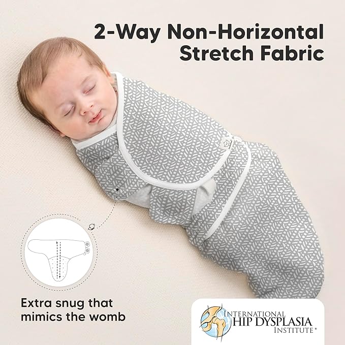 KeaBabies 3-Pack Organic Baby Swaddle Sleep Sacks - Swaddles for Newborns, Infant 0-3 Months, Baby Girls, Boys, Soft & Snug Newborn Sleep Sack, Nursery Swaddling Blankets (Nordic, XS)