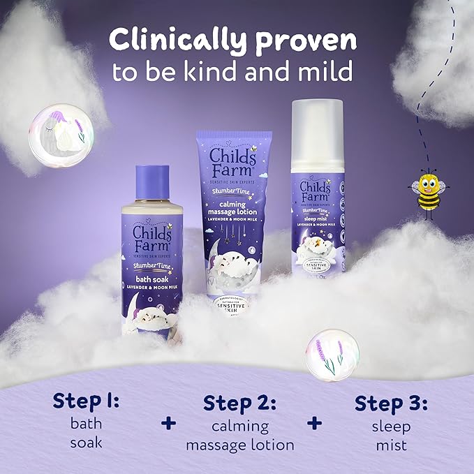 Childs Farm SlumberTime Bath Soak, Lavender & Moon Milk 250ml US