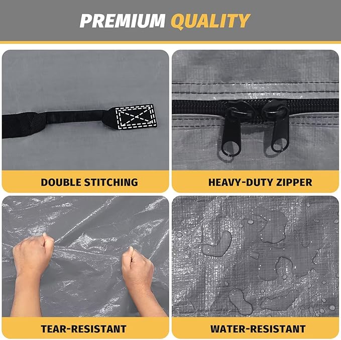 Mattress Bags for Moving and Storage, BETU Twin Mattress Protector Waterproof Mattress Cover with 8 Heavy Duty Handles and Zipper Extra Thick Moving Supplies for Dorm Bed Reusable (77x42x13.5 Grey)