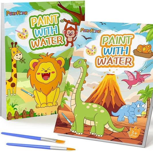 PERRYHOME Paint with Water Coloring Books for Kids,Mess Free Toddler Watercolor Painting Set,Animal Dinosaur Arts and Crafts Toys-Birthday Christmas Gifts for Toddlers Girls Ages 3 4 5 6 7 8
