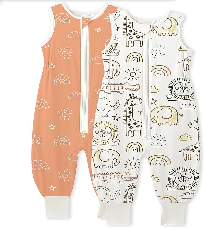 TotAha Toddler Sleep Sack with Legs, 0.5 TOG Light and Soft Baby Sleeping Bag, Walker Sleep Sack for Babies 12-24M, 2T-3T