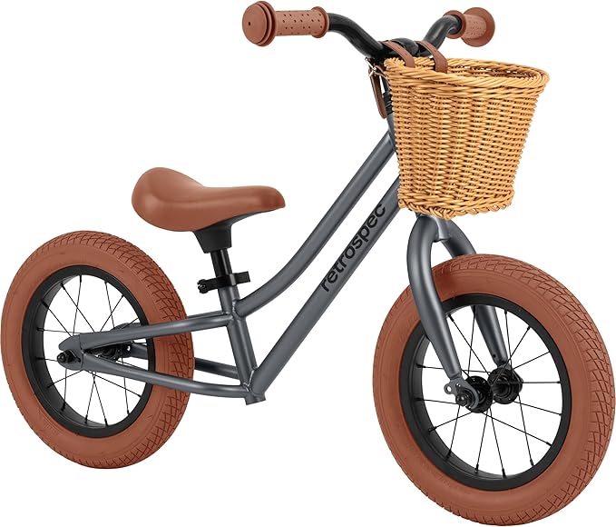 Retrospec Baby Beaumont Kids' Balance Bike for Toddlers, No Pedals, Cushioning Air Filled Tires for Boys and Girls Ages 18 Months - 3 Years, with Adjustable Seat Height
