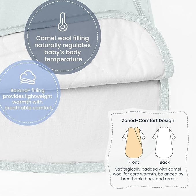 Unisex Sleeping Bag for Babies and Toddlers 1.0 Tog Sleep Sack 0-6 Months, Newborn Sleep Sack, Wearable Blanket Baby, One Piece Long Sleeves, Gifts for Baby