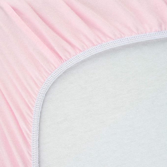SheetWorld Fitted Baby Bassinet Sheet fits Munchkin Brica Fold N' Go Travel Bassinet 18.5 x 30, 100% Cotton Jersey, Hypoallergenic, Butter Soft, Baby Pink, Made in USA
