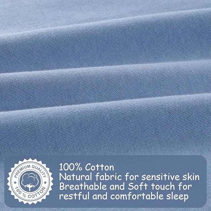 Looxii Baby Sleep Sack 0.5 TOG, 100% Cotton 3 Pack Wearable Blanket Baby Sleep Bag for Newborn Infant, 2-Way Zipper Lightweight Toddler Sleeping Sack 12-18 Months