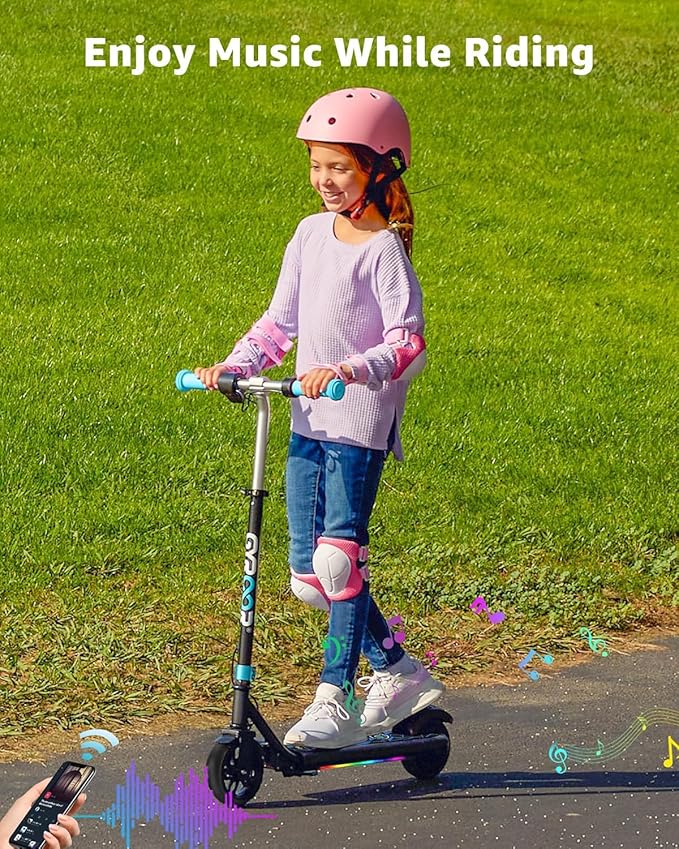 Gyroor H30 Max Electric Scooter for Kids, LED Dispaly, 150W Powerful Motor, Dual Brake System, Adjustable Height and Speed, Best Presents for Kids